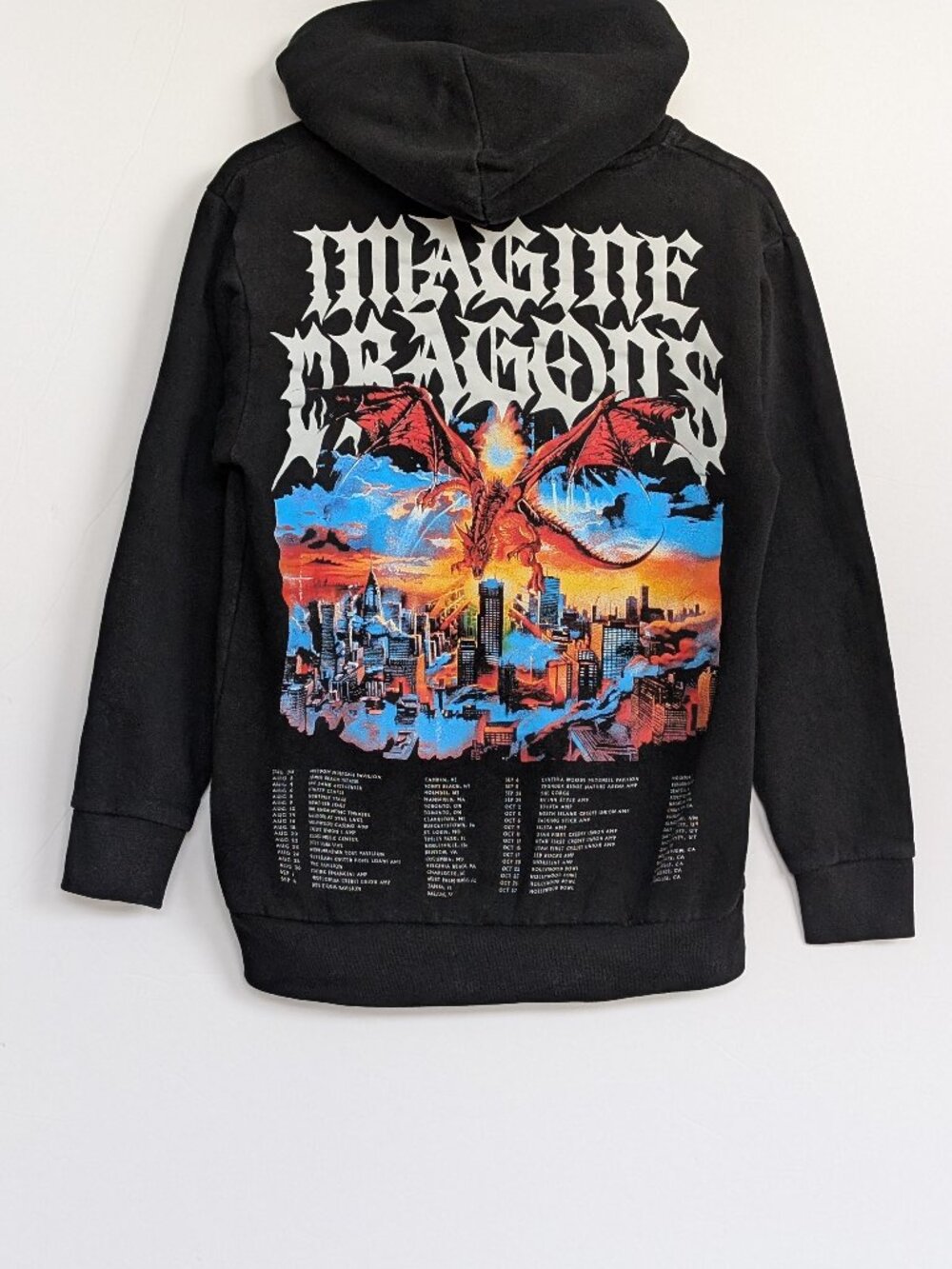 Imagine Dragons Loom World Offical Tour 2024 Men's Small black pullover Hoodie